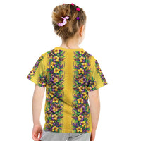 Aloha Hawaii Mardi Gras Kid T Shirt Gold Style LT05 - Polynesian Pride