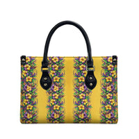 Aloha Hawaii Mardi Gras Leather Bag Gold Style LT05 - Polynesian Pride