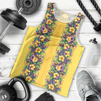 Aloha Hawaii Mardi Gras Men Tank Top Gold Style LT05 - Polynesian Pride