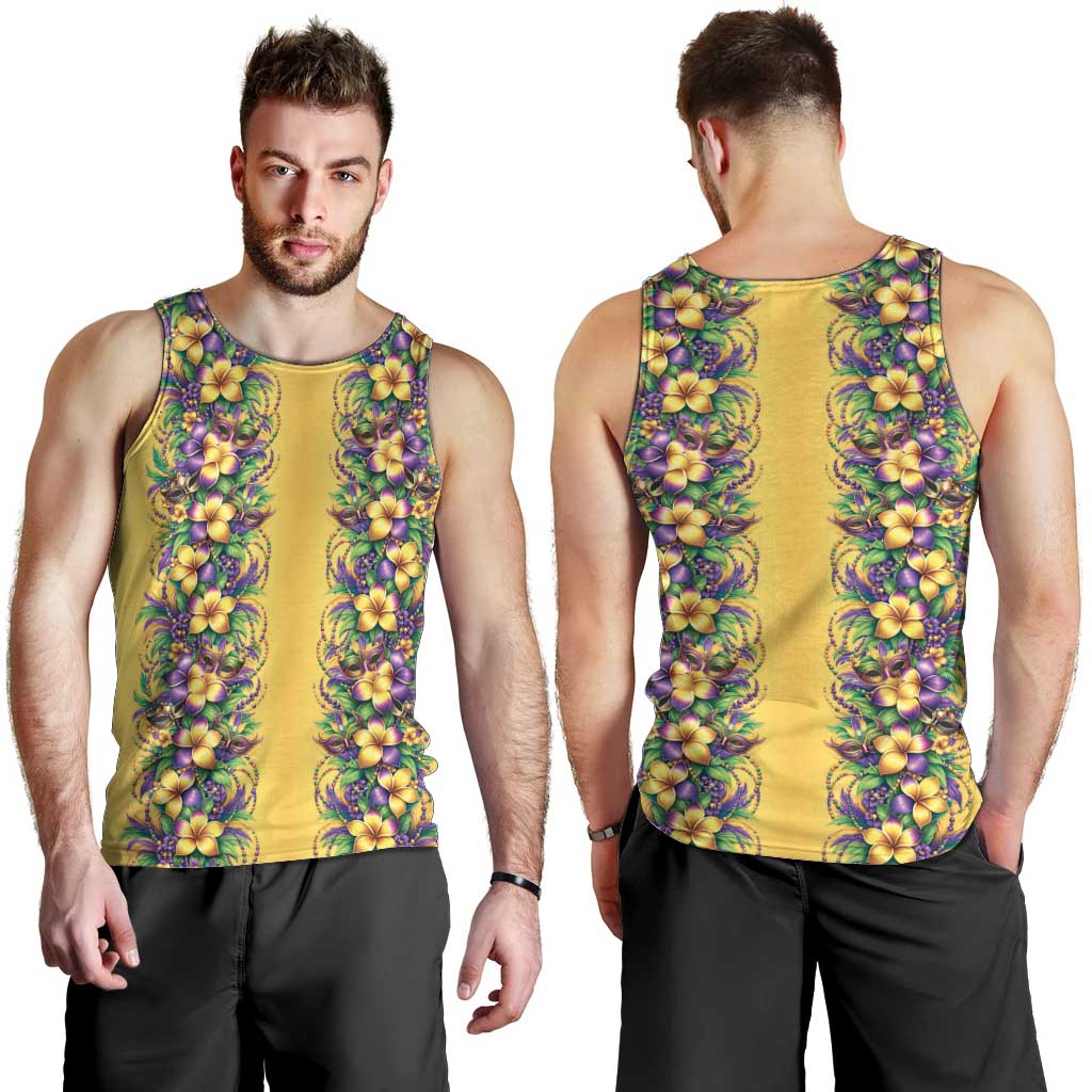 Aloha Hawaii Mardi Gras Men Tank Top Gold Style LT05 - Polynesian Pride
