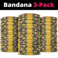 Aloha Hawaii Mardi Gras Neck Gaiter Gold Style LT05 package One Size: 25*50cm Gold - Polynesian Pride