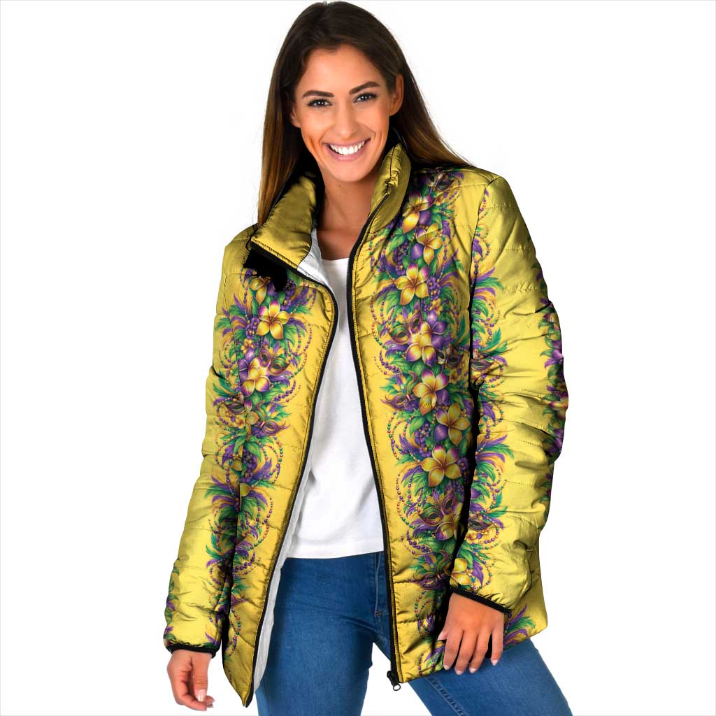 Aloha Hawaii Mardi Gras Padded Jacket Gold Style LT05 Women Gold - Polynesian Pride
