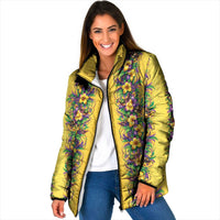 Aloha Hawaii Mardi Gras Padded Jacket Gold Style LT05 Women Gold - Polynesian Pride