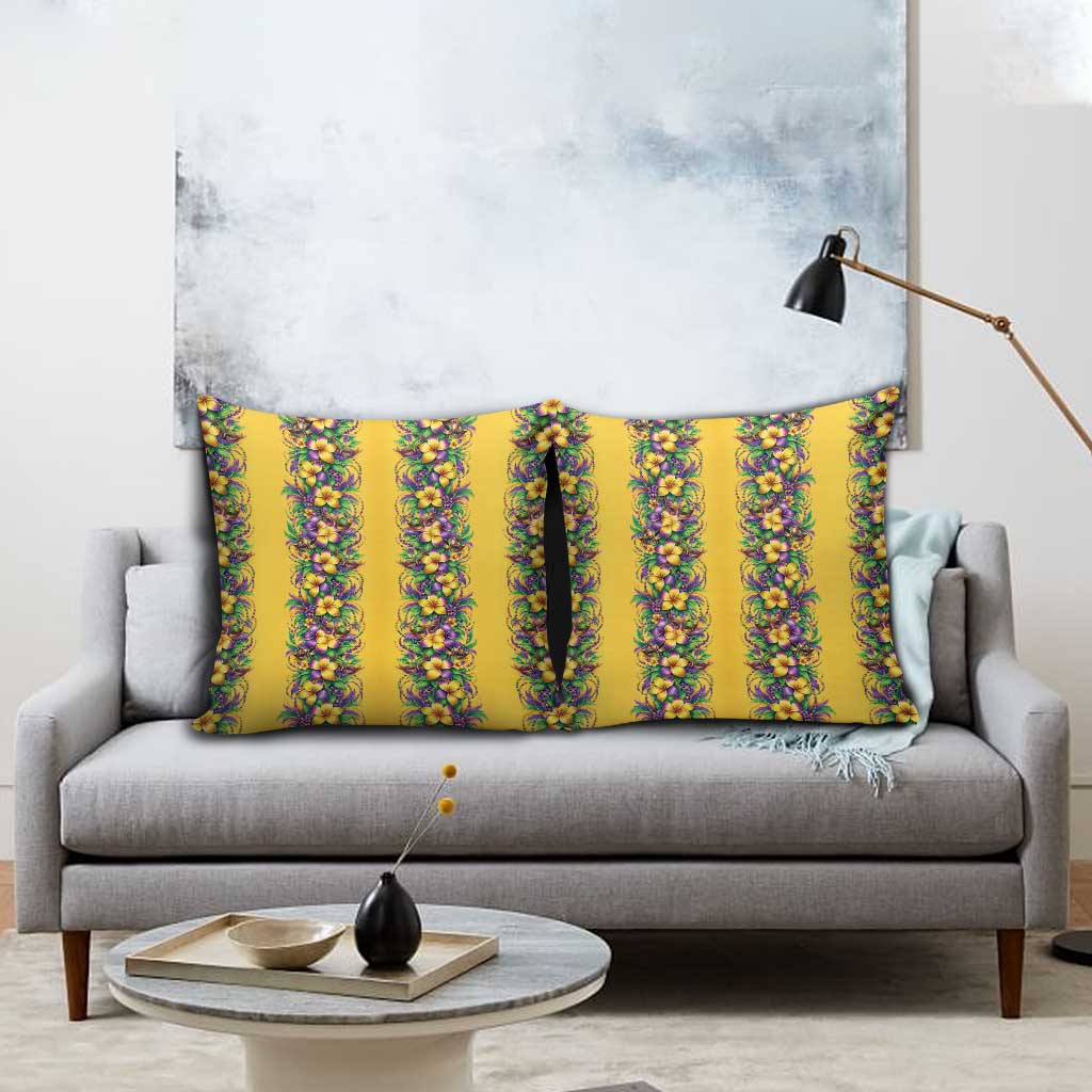 Aloha Hawaii Mardi Gras Pillow Cover Gold Style LT05 - Polynesian Pride