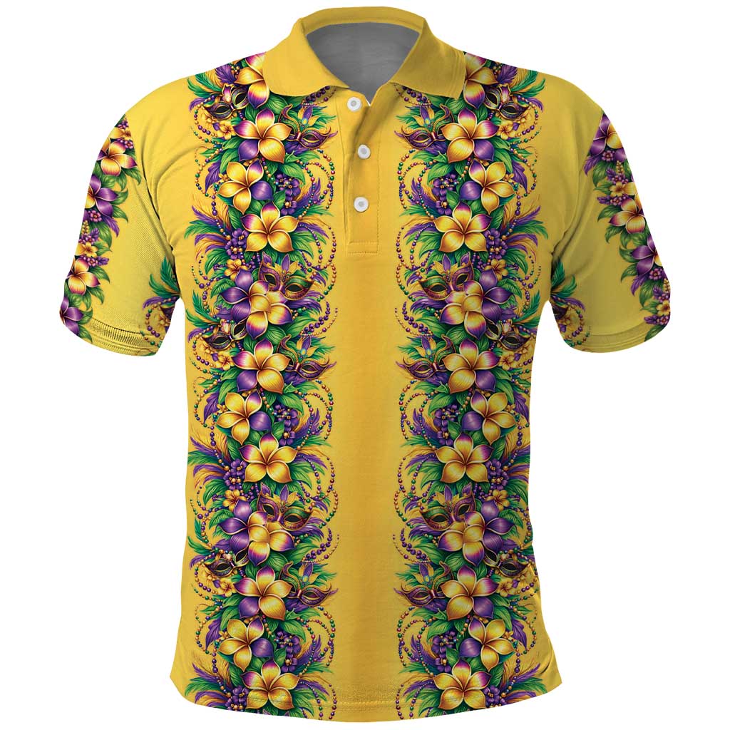 Aloha Hawaii Mardi Gras Polo Shirt Gold Style LT05 Gold - Polynesian Pride