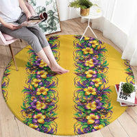 Aloha Hawaii Mardi Gras Round Carpet Gold Style LT05 - Polynesian Pride