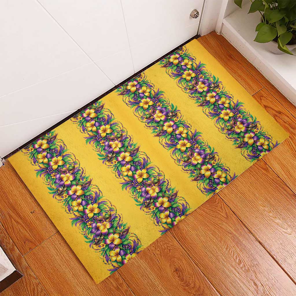 Aloha Hawaii Mardi Gras Rubber Doormat Gold Style LT05 - Polynesian Pride