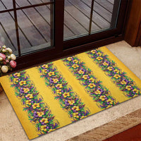 Aloha Hawaii Mardi Gras Rubber Doormat Gold Style LT05 - Polynesian Pride
