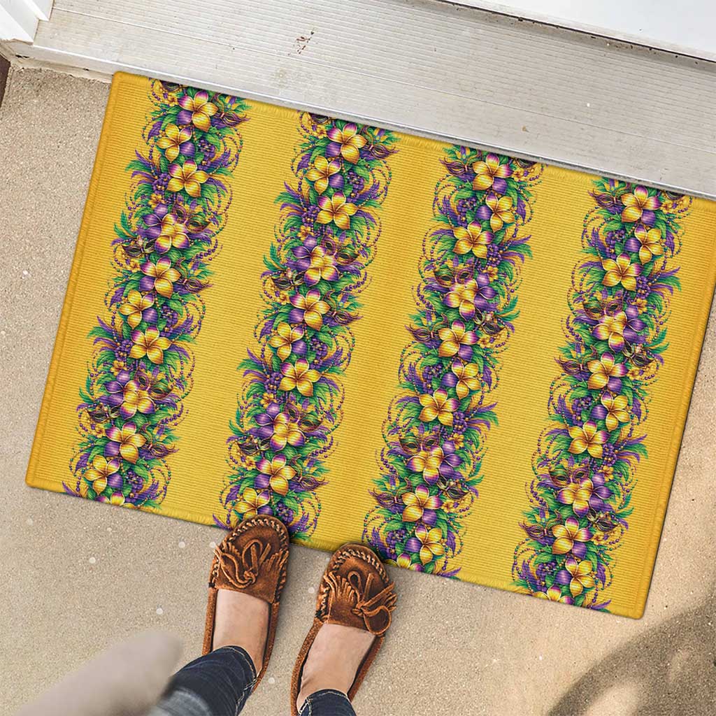 Aloha Hawaii Mardi Gras Rubber Doormat Gold Style LT05 - Polynesian Pride