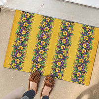 Aloha Hawaii Mardi Gras Rubber Doormat Gold Style LT05 - Polynesian Pride