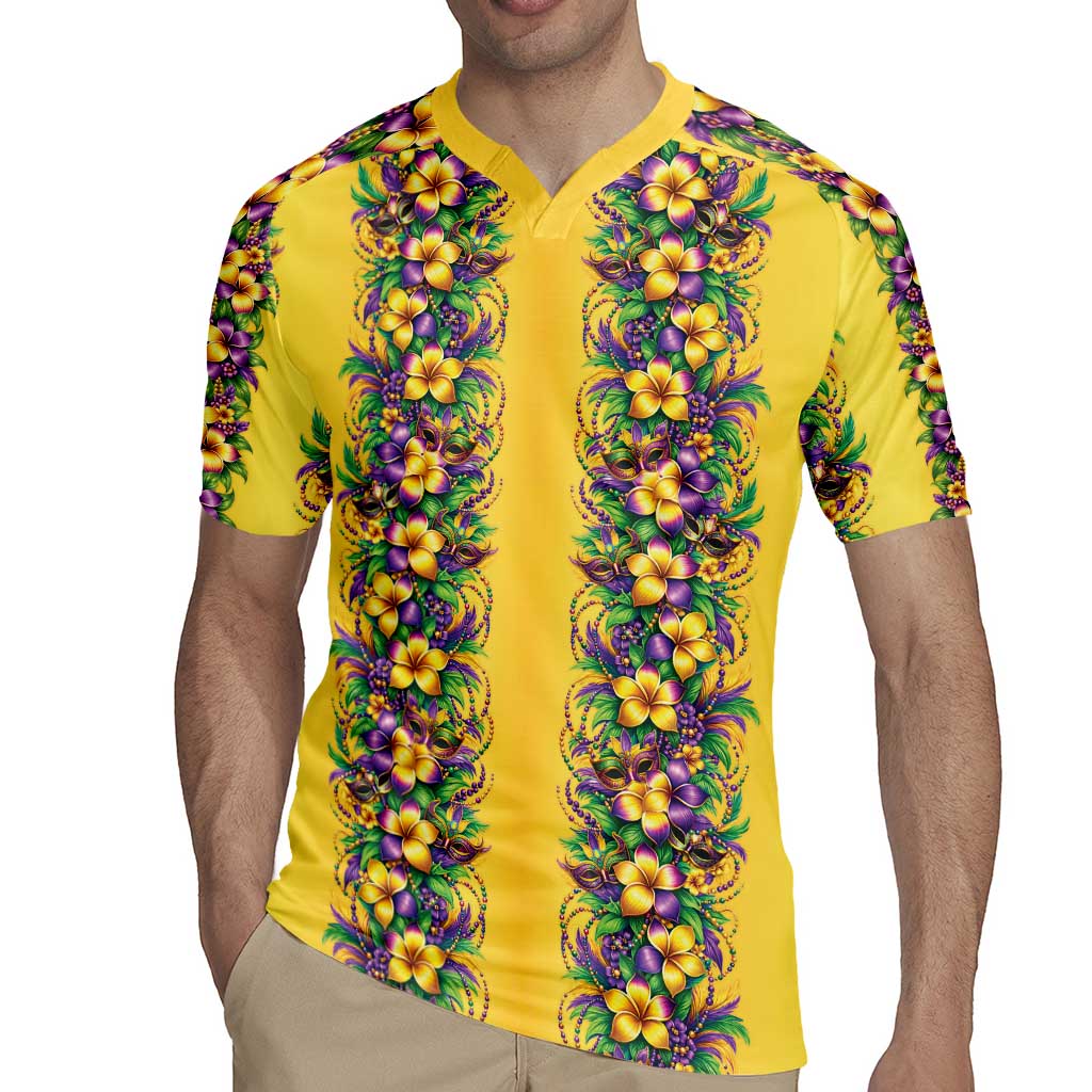 Aloha Hawaii Mardi Gras Rugby Jersey Gold Style LT05 - Polynesian Pride