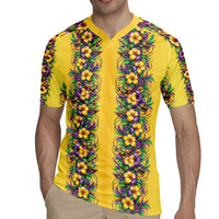 Aloha Hawaii Mardi Gras Rugby Jersey Gold Style LT05 - Polynesian Pride