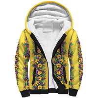 Aloha Hawaii Mardi Gras Sherpa Hoodie Gold Style LT05 Unisex Gold - Polynesian Pride