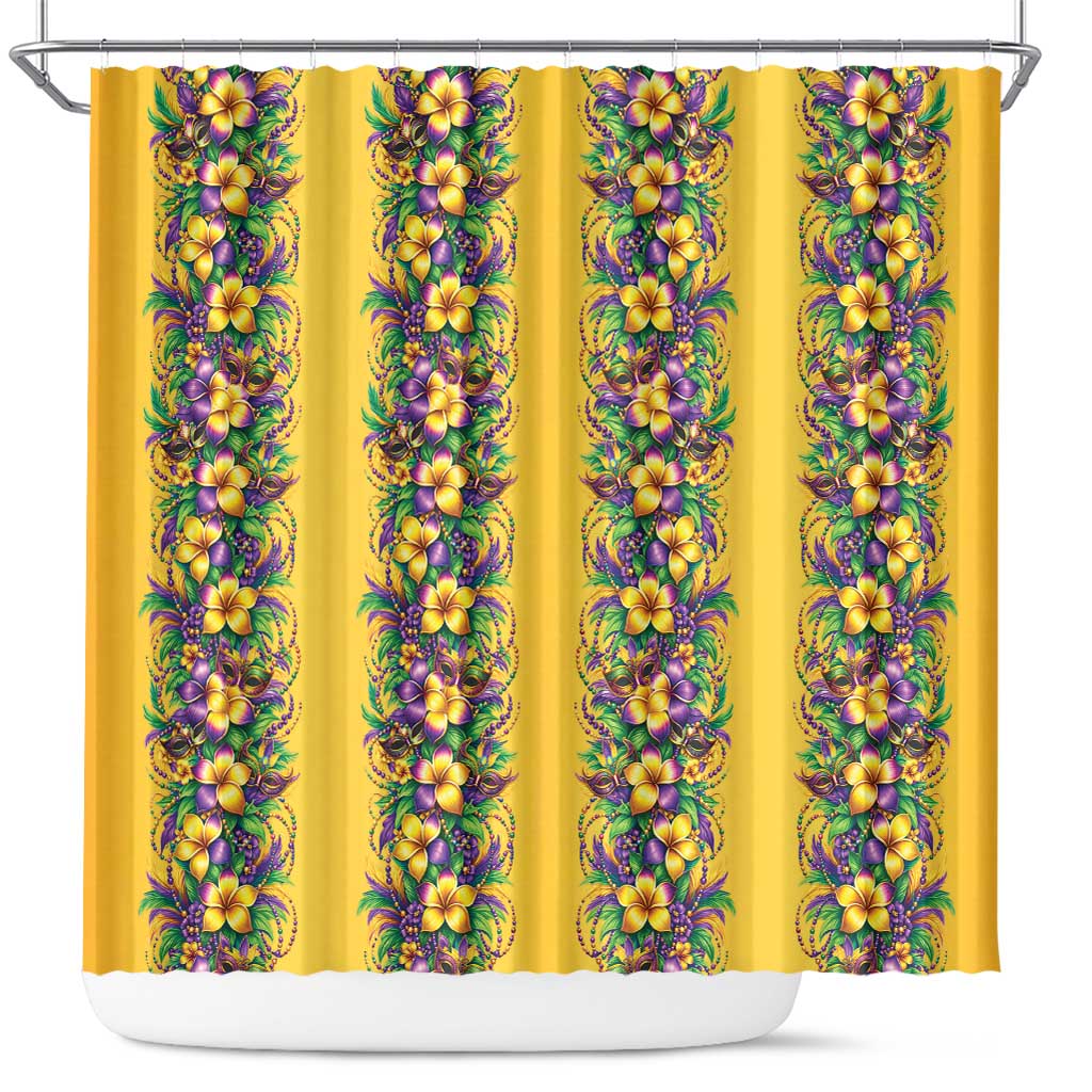 Aloha Hawaii Mardi Gras Shower Curtain Gold Style LT05 Gold - Polynesian Pride