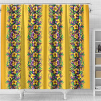 Aloha Hawaii Mardi Gras Shower Curtain Gold Style LT05 - Polynesian Pride