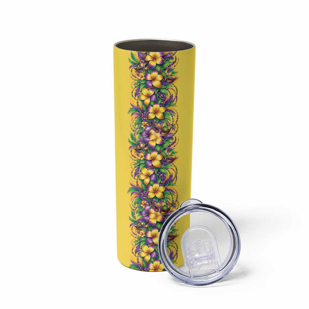 Aloha Hawaii Mardi Gras Skinny Tumbler Gold Style LT05 - Polynesian Pride