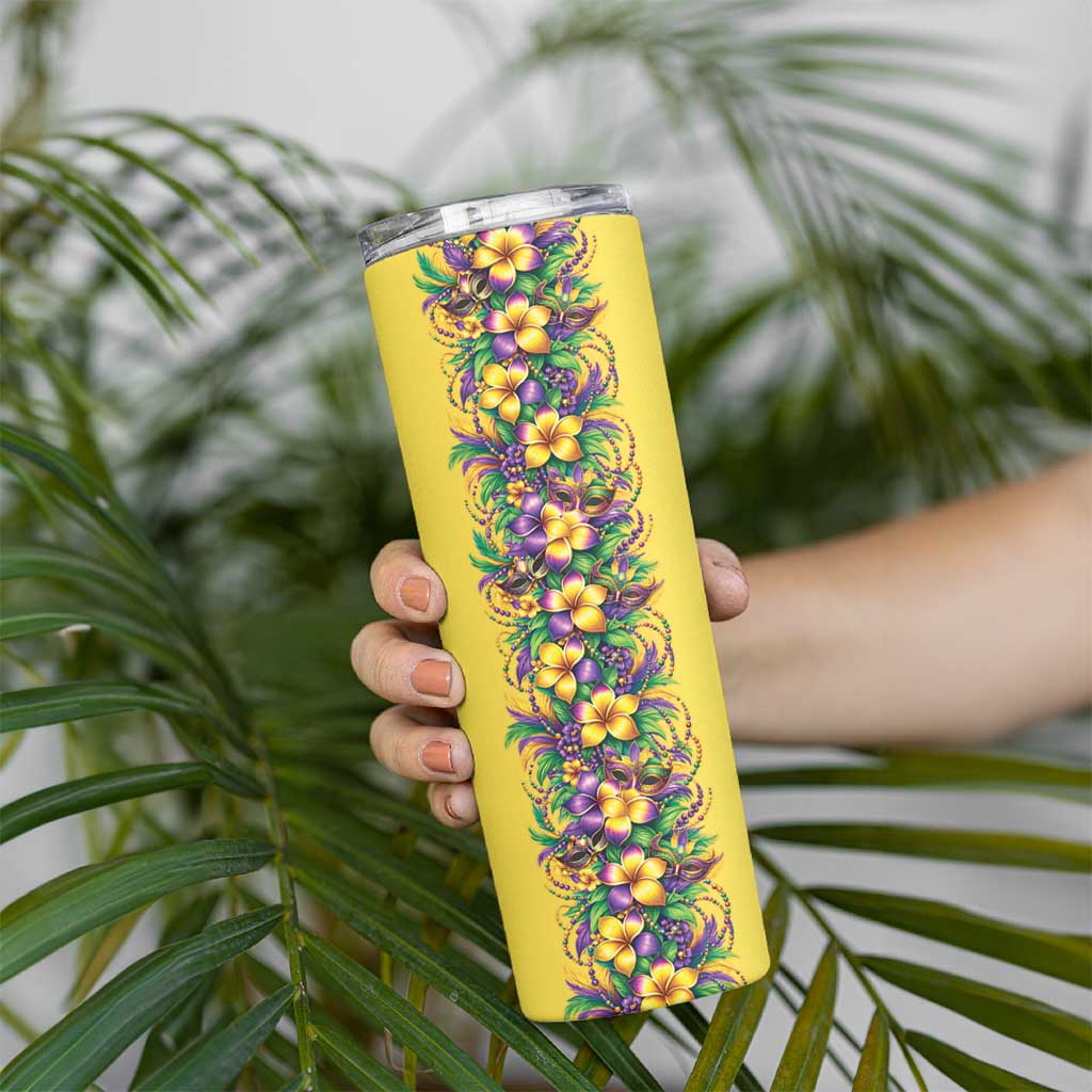 Aloha Hawaii Mardi Gras Skinny Tumbler Gold Style LT05 - Polynesian Pride