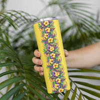 Aloha Hawaii Mardi Gras Skinny Tumbler Gold Style LT05 - Polynesian Pride
