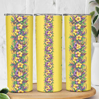 Aloha Hawaii Mardi Gras Skinny Tumbler Gold Style LT05 - Polynesian Pride
