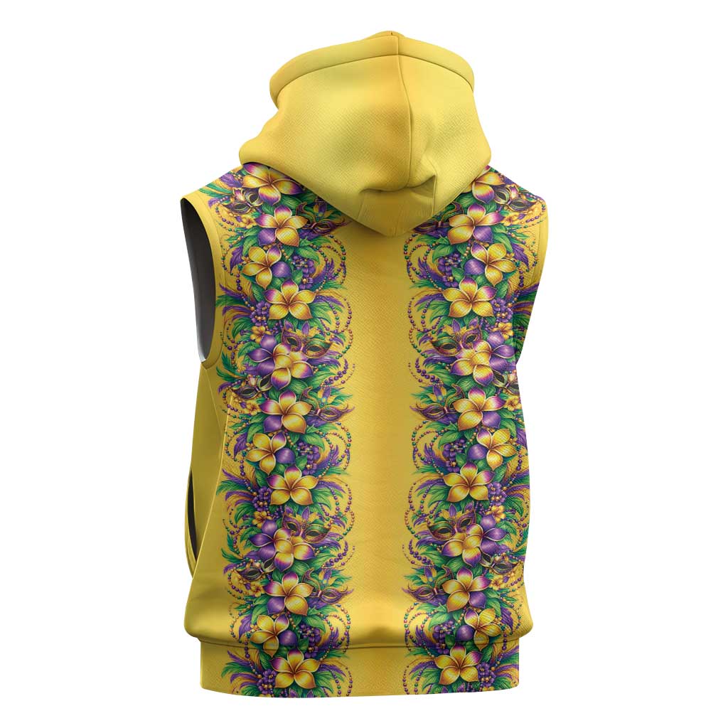 Aloha Hawaii Mardi Gras Sleeveless Hoodie Gold Style LT05 - Polynesian Pride
