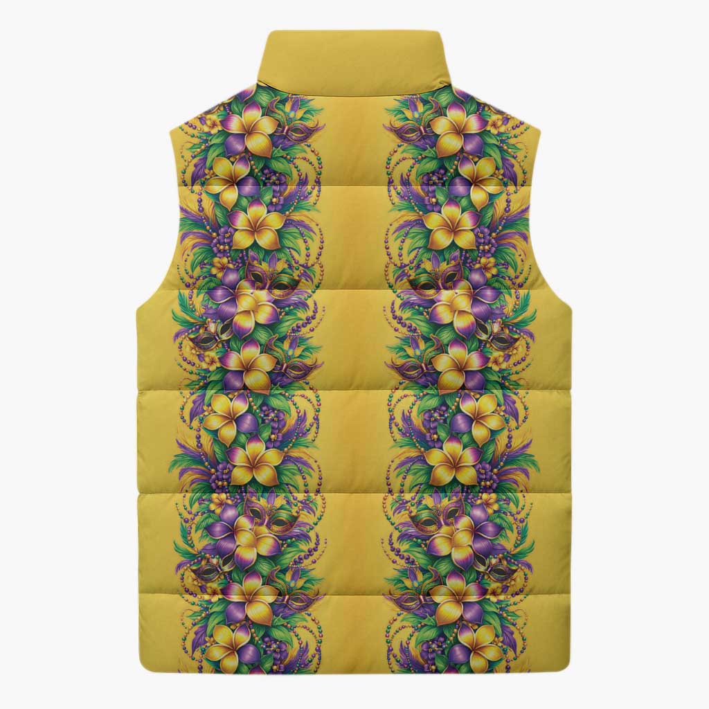 Aloha Hawaii Mardi Gras Sleeveless Puffer Jacket Gold Style LT05 - Polynesian Pride