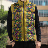 Aloha Hawaii Mardi Gras Sleeveless Puffer Jacket Gold Style LT05 - Polynesian Pride