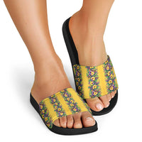 Aloha Hawaii Mardi Gras Slide Sandals Gold Style LT05 - Polynesian Pride