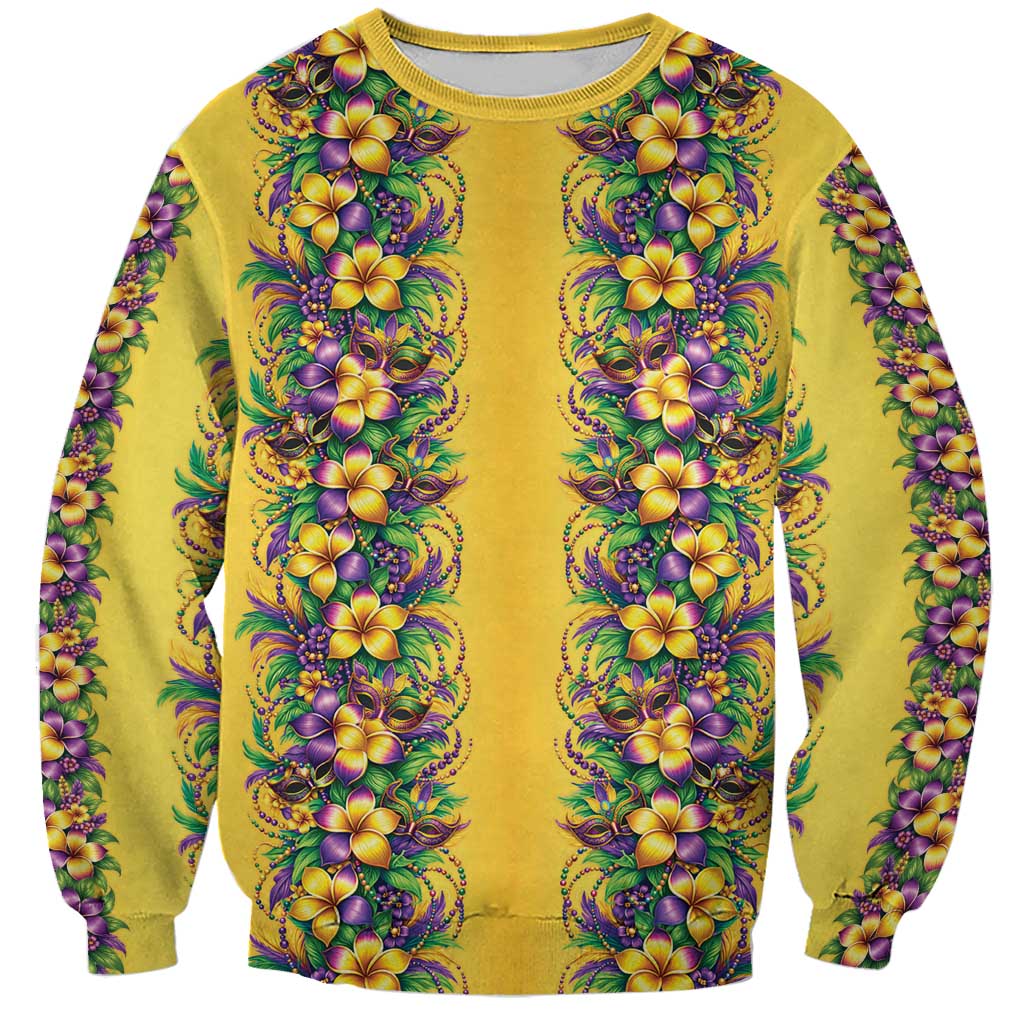 Aloha Hawaii Mardi Gras Sweatshirt Gold Style LT05 Unisex Gold - Polynesian Pride