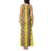 Aloha Hawaii Mardi Gras Tank Maxi Dress Gold Style LT05 - Polynesian Pride