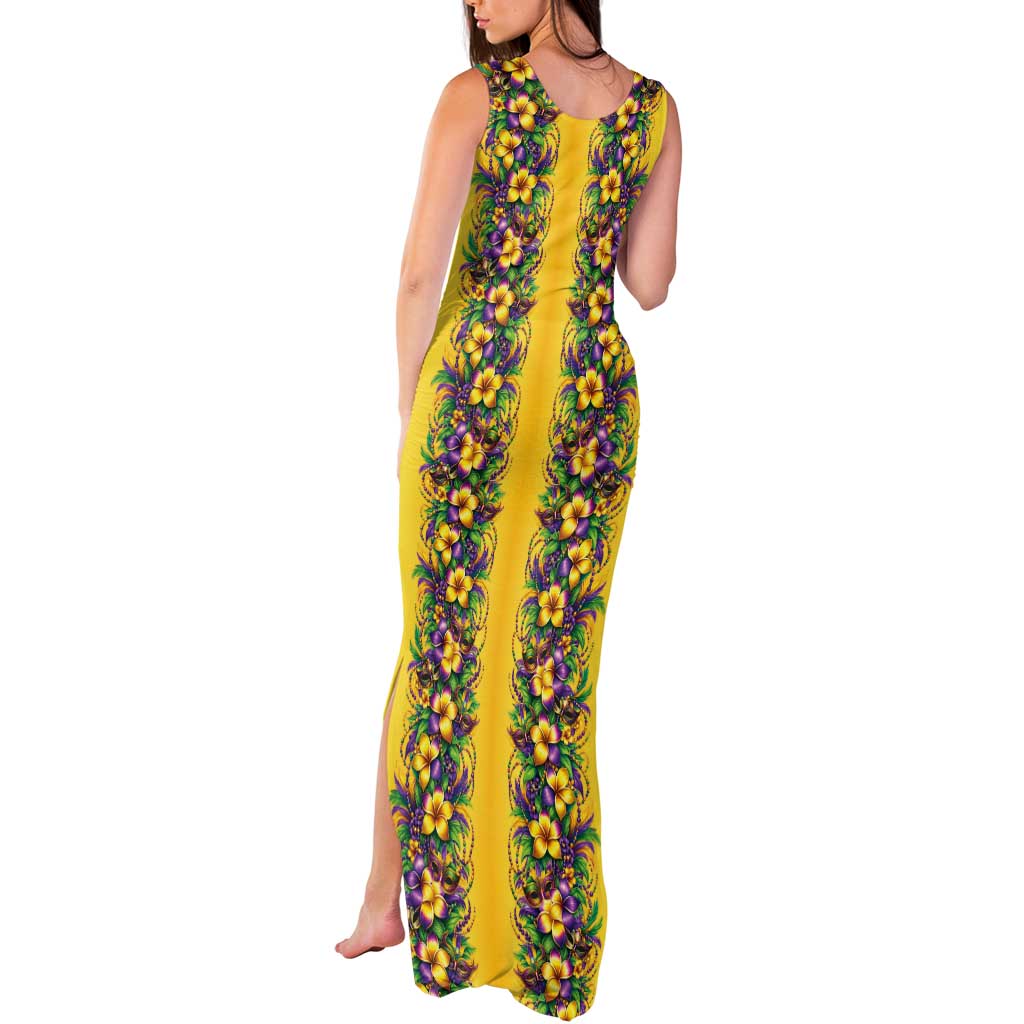 Aloha Hawaii Mardi Gras Tank Maxi Dress Gold Style LT05 - Polynesian Pride