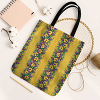 Aloha Hawaii Mardi Gras Tote Bag Gold Style LT05 Black Strap One Size Gold - Polynesian Pride