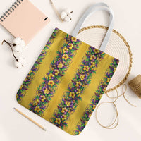 Aloha Hawaii Mardi Gras Tote Bag Gold Style LT05 White Strap One Size Gold - Polynesian Pride