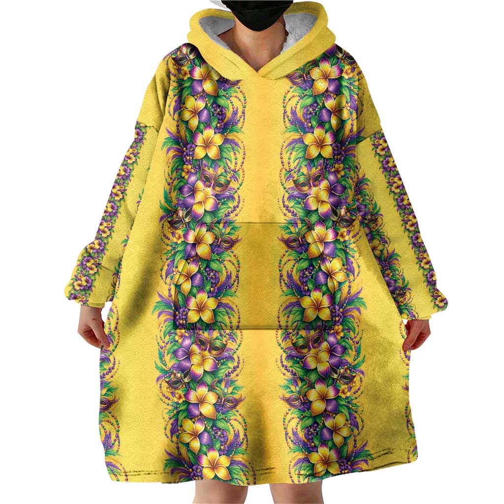 Aloha Hawaii Mardi Gras Wearable Blanket Hoodie Gold Style LT05 - Polynesian Pride
