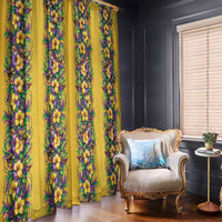 Aloha Hawaii Mardi Gras Window Curtain Gold Style LT05 - Polynesian Pride