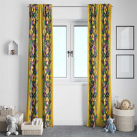 Aloha Hawaii Mardi Gras Window Curtain Gold Style LT05 - Polynesian Pride