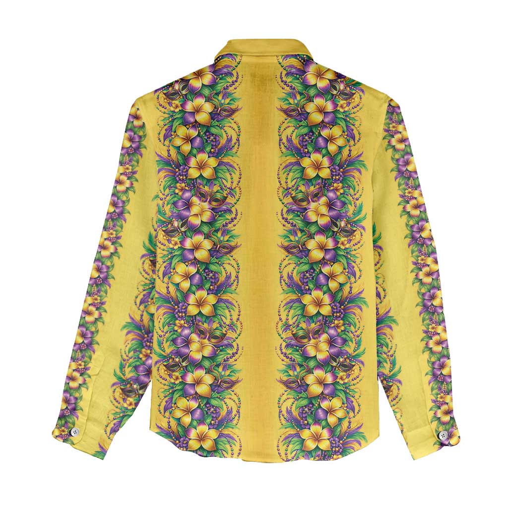 Aloha Hawaii Mardi Gras Women Casual Shirt Gold Style LT05 - Polynesian Pride