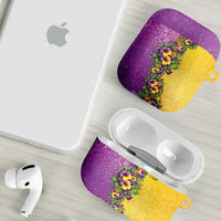 Hawaii Mardi Gras AirPods Case Plumeria Lei Beads Glitter Style