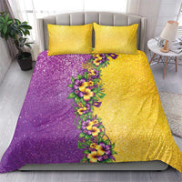 Hawaii Mardi Gras Bedding Set Plumeria Lei Beads Glitter Style LT05 - Polynesian Pride