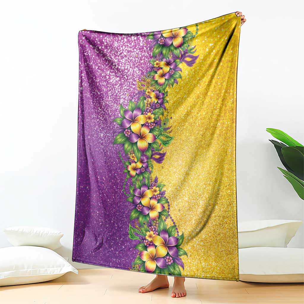 Hawaii Mardi Gras Blanket Plumeria Lei Beads Glitter Style LT05 - Polynesian Pride