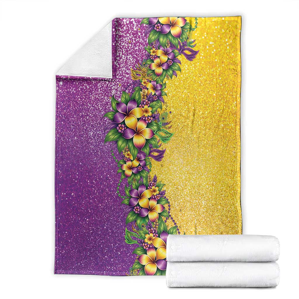 Hawaii Mardi Gras Blanket Plumeria Lei Beads Glitter Style LT05 - Polynesian Pride