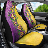 Hawaii Mardi Gras Car Seat Cover Plumeria Lei Beads Glitter Style