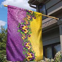 Hawaii Mardi Gras Garden Flag Plumeria Lei Beads Glitter Style LT05 - Polynesian Pride