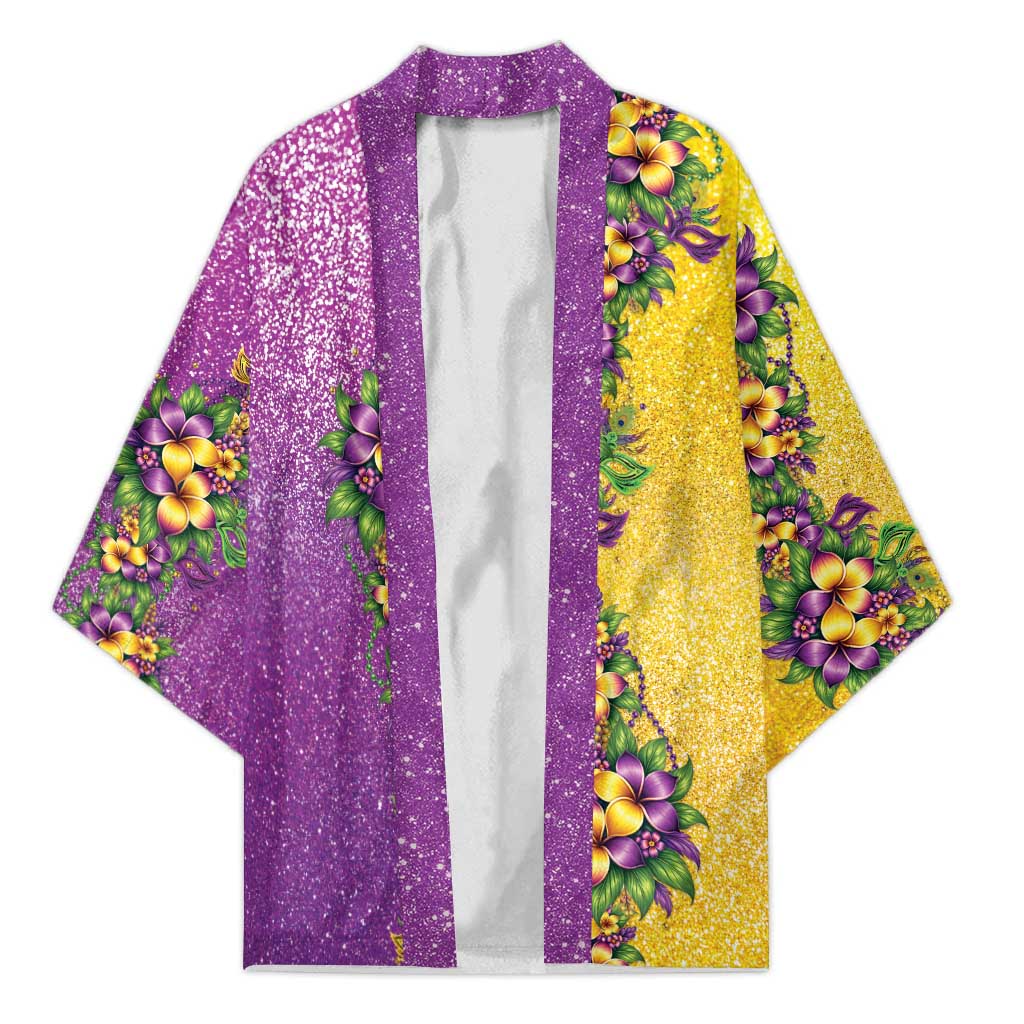 Hawaii Mardi Gras Kimono Plumeria Lei Beads Glitter Style LT05 Unisex Colorful - Polynesian Pride