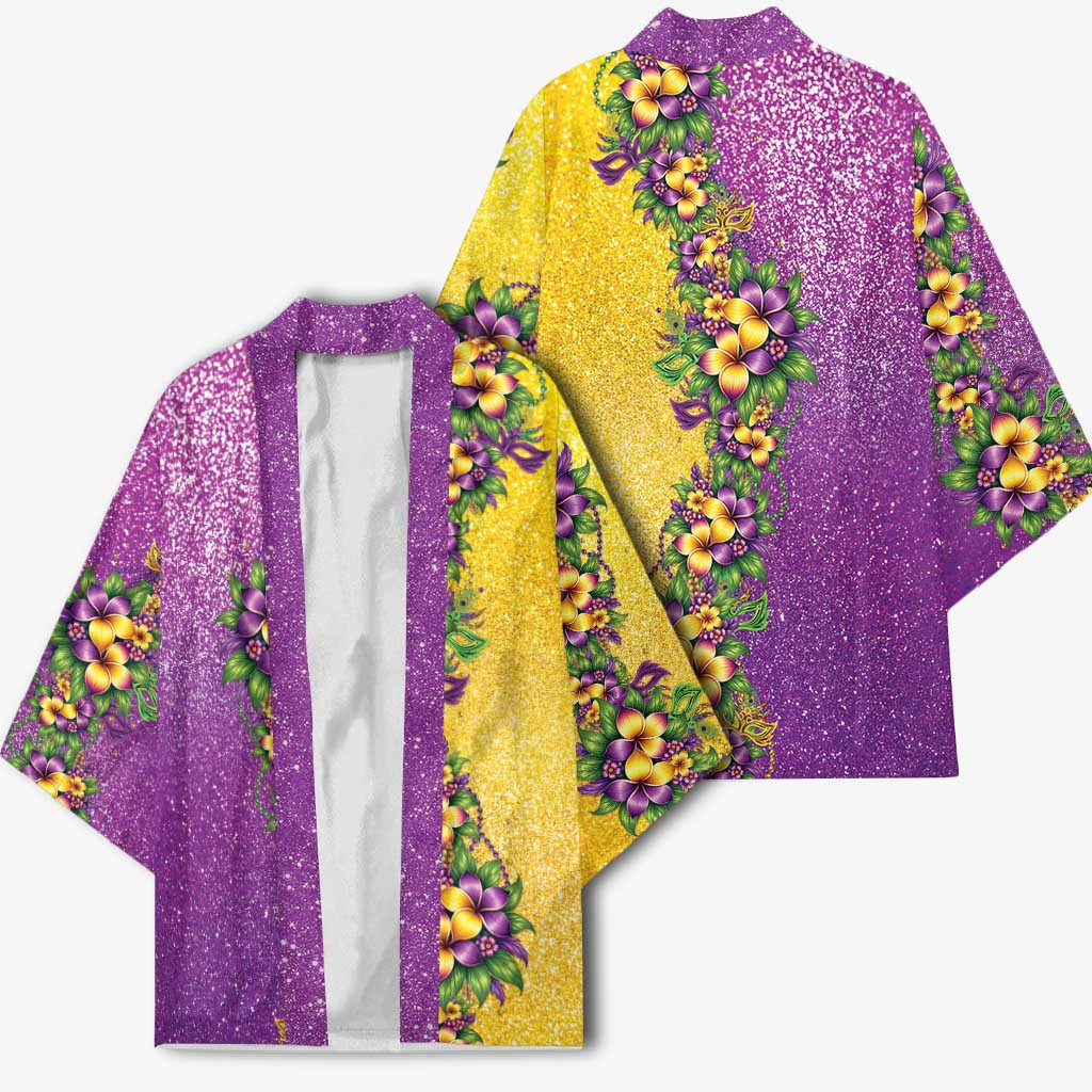 Hawaii Mardi Gras Kimono Plumeria Lei Beads Glitter Style LT05 - Polynesian Pride