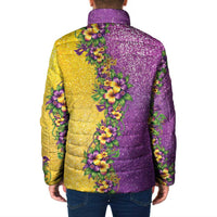 Hawaii Mardi Gras Padded Jacket Plumeria Lei Beads Glitter Style LT05 - Polynesian Pride
