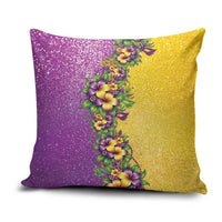 Hawaii Mardi Gras Pillow Cover Plumeria Lei Beads Glitter Style LT05 Colorful - Polynesian Pride
