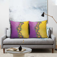 Hawaii Mardi Gras Pillow Cover Plumeria Lei Beads Glitter Style LT05 - Polynesian Pride