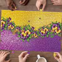 Hawaii Mardi Gras Puzzle Plumeria Lei Beads Glitter Style LT05 - Polynesian Pride