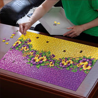 Hawaii Mardi Gras Puzzle Plumeria Lei Beads Glitter Style LT05 - Polynesian Pride