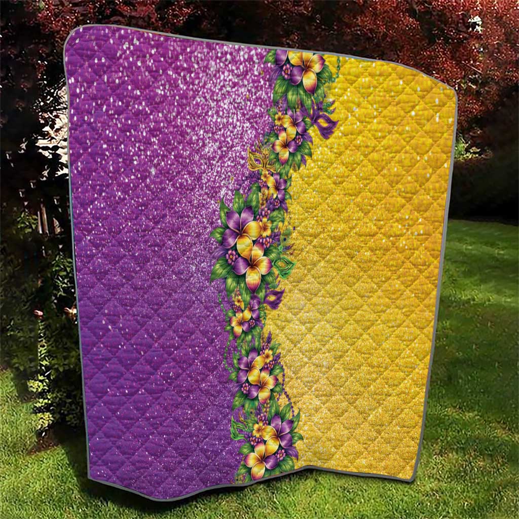 Hawaii Mardi Gras Quilt Plumeria Lei Beads Glitter Style LT05 - Polynesian Pride